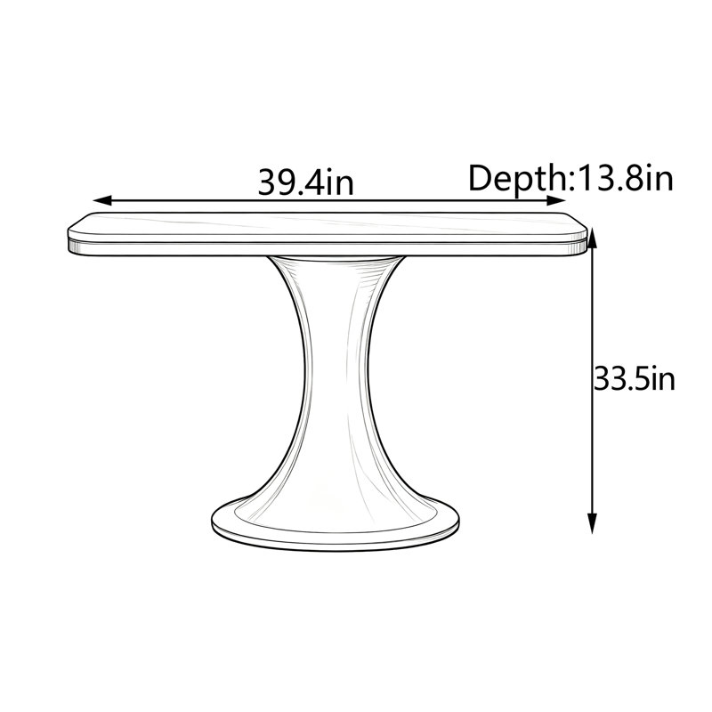 Console Modern Light-Luxury, H 33,5 po x l 39,4 po x P 13,8 po