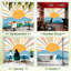 Papier peint adhésif auto-adhésif moderne pour la chambre Sunset Calm Waves Retro Colorful-960478629