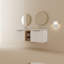 Meuble-lavabo à fermeture en douceur de 60 pouces avec lavabo et petites tablettes de rangement
