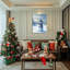 «Snowman Winter Landscape», art mural sur toile-2043337380