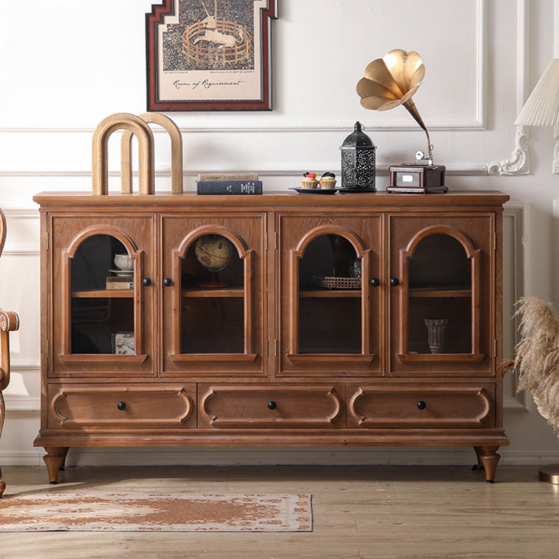 Simple and Retro Brown Display Cabinet
