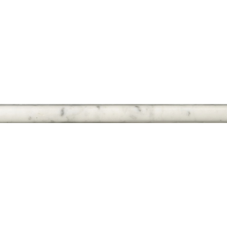 Marble Bullnose Tile Trim in Bianco Gioia