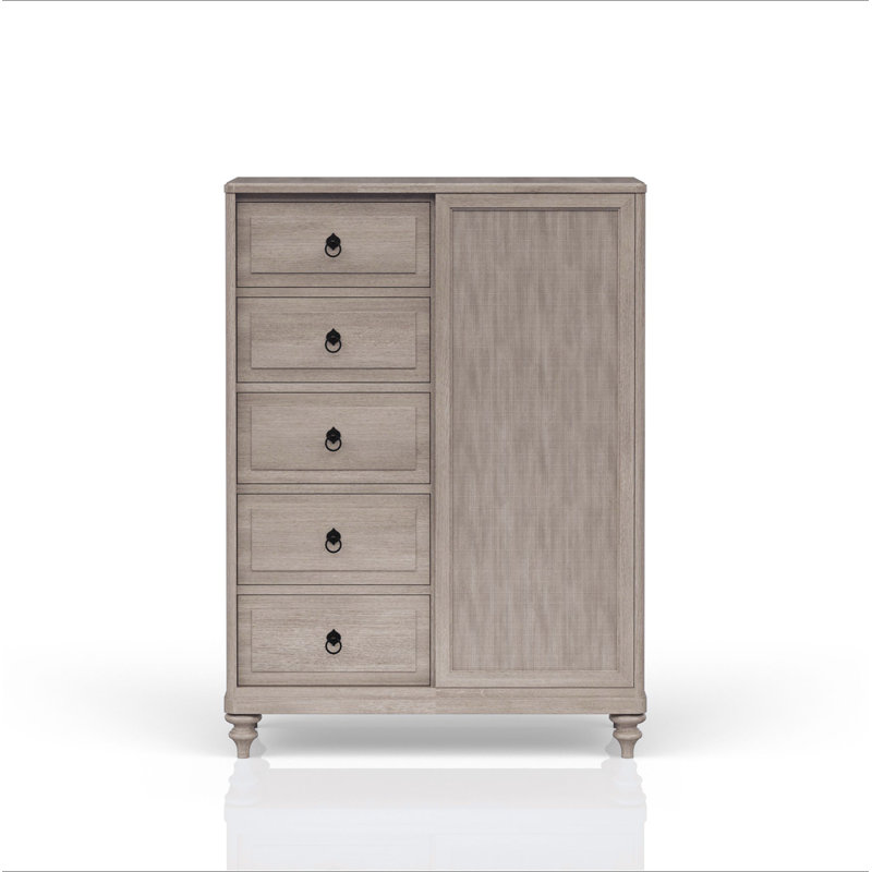 Commode 5 tiroirs finition sable
