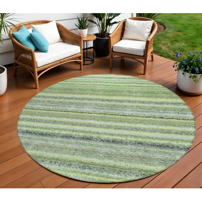 Tapis extérieur lavable à rayures 8 po