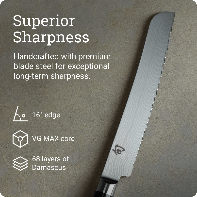 Shun Classic 9'' Serrated Bread Knife, Right-Handed