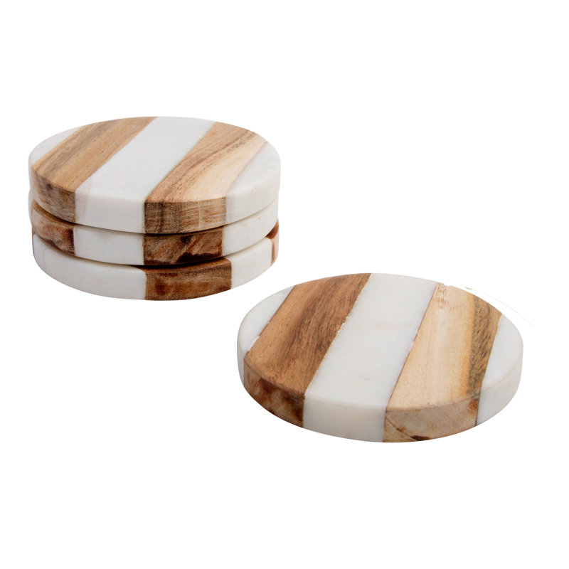 Sous-verre rond en bois Colona Latosia