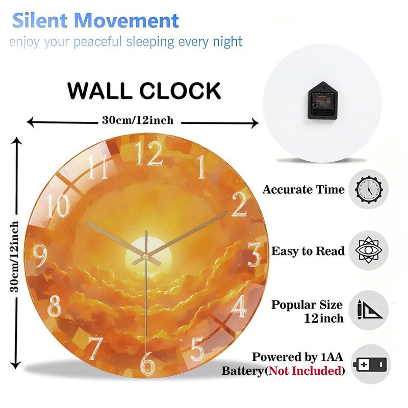 Horloge murale horloge murale 12 po
