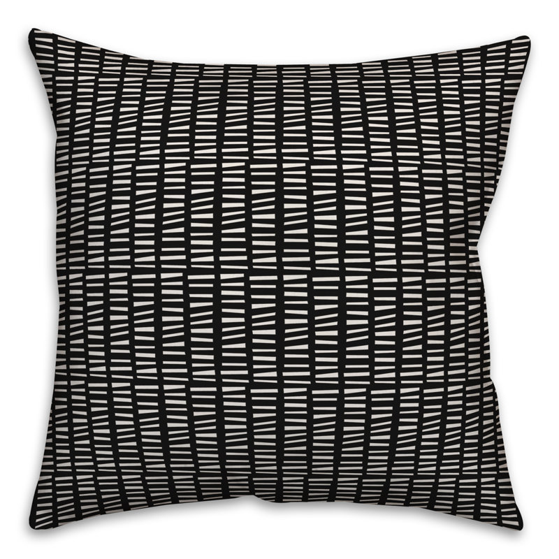 Geometric Throw Pillow, Black/White Geometric, 20" x 20"