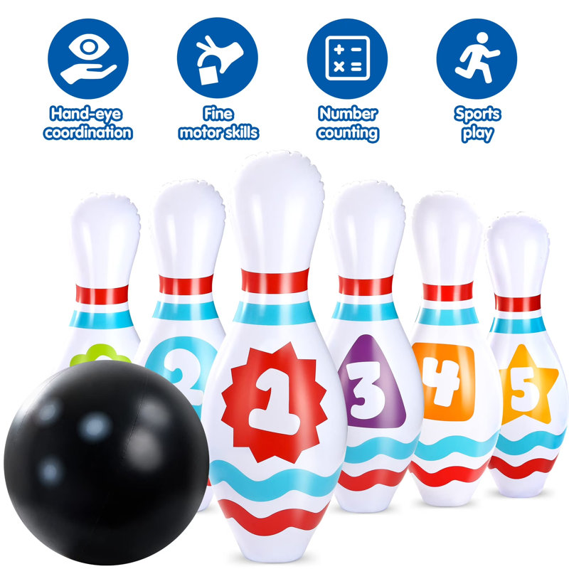 Jeu de quilles gonflable géant pour enfants et adultes, jeux de fête d'anniversaire de Noël, jouets pour enfants