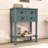 Draga Retro Narrow Console Table with Storage Drawers and Shelf for Living Room-663937339