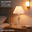 Lampe de table rechargeable sans fil avec une longue durée de vie de la batterie, 3 niveaux de luminosité à intensité variable et une lumière blanche chaude pour une utilisation portable à l'intérieur et à l'extérieur