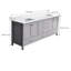Meuble-lavabo double 84 po avec plateau en pierre reconstituée Render-826418524