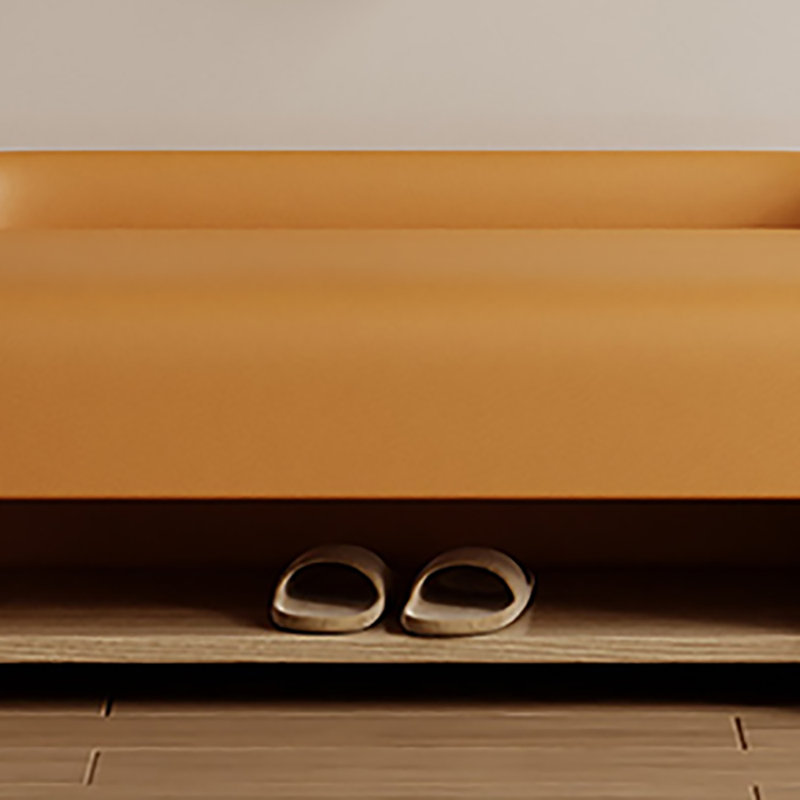 31.5in Shoe Changing Stool Shoe Storage Stool, Orange
