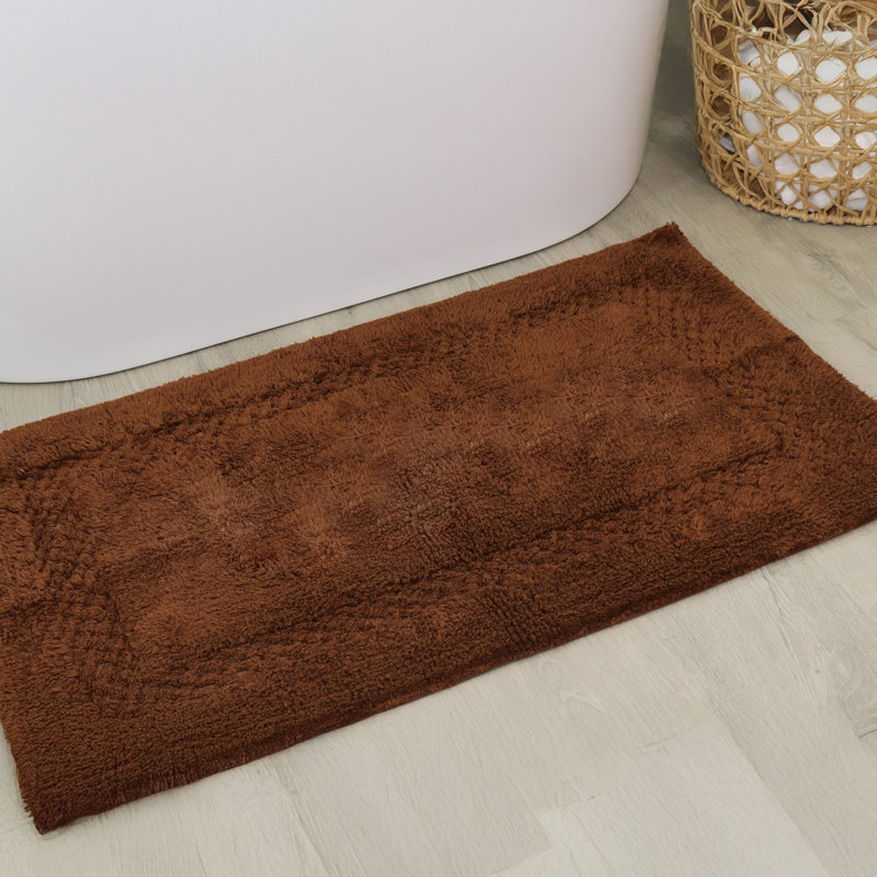 Tapis pour salle de bain Antigona, l 24 po x L 40 po, Brun