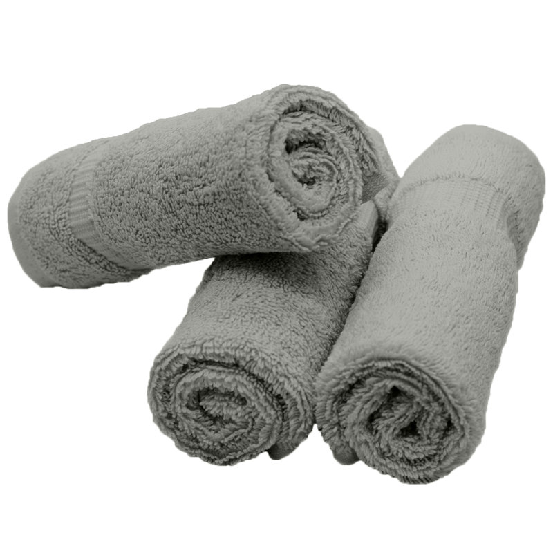Ensemble de serviettes 100% coton, gris