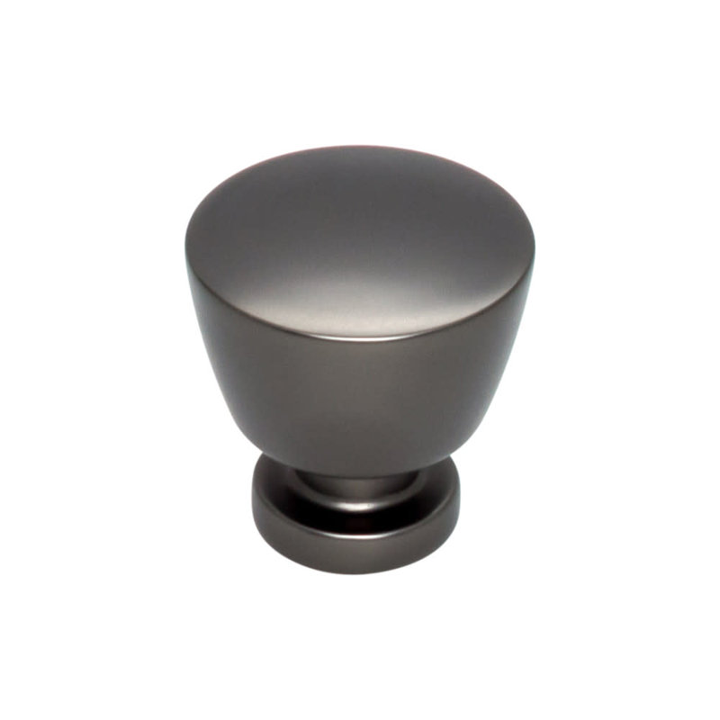 Allendale 1 1/8" Diameter Round Knob, 1 1/4" Knob Diameter, Ash Gray