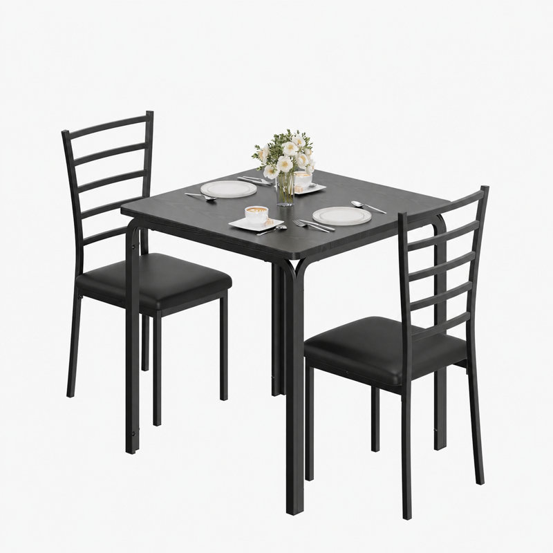 Dining Set, Black, Black