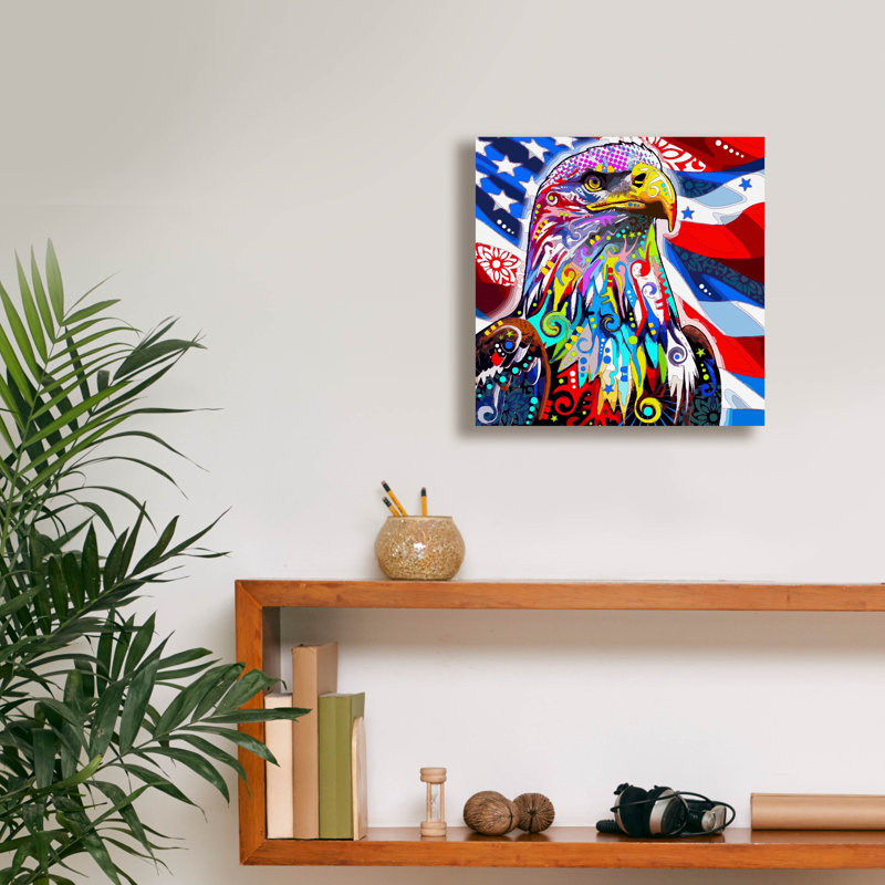 «Bald Eagle» par Dean Russo, H 12 po x l 12 po x P 0,75 po