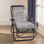 Gray Plaid Beach Lounger Cushion-2035583623