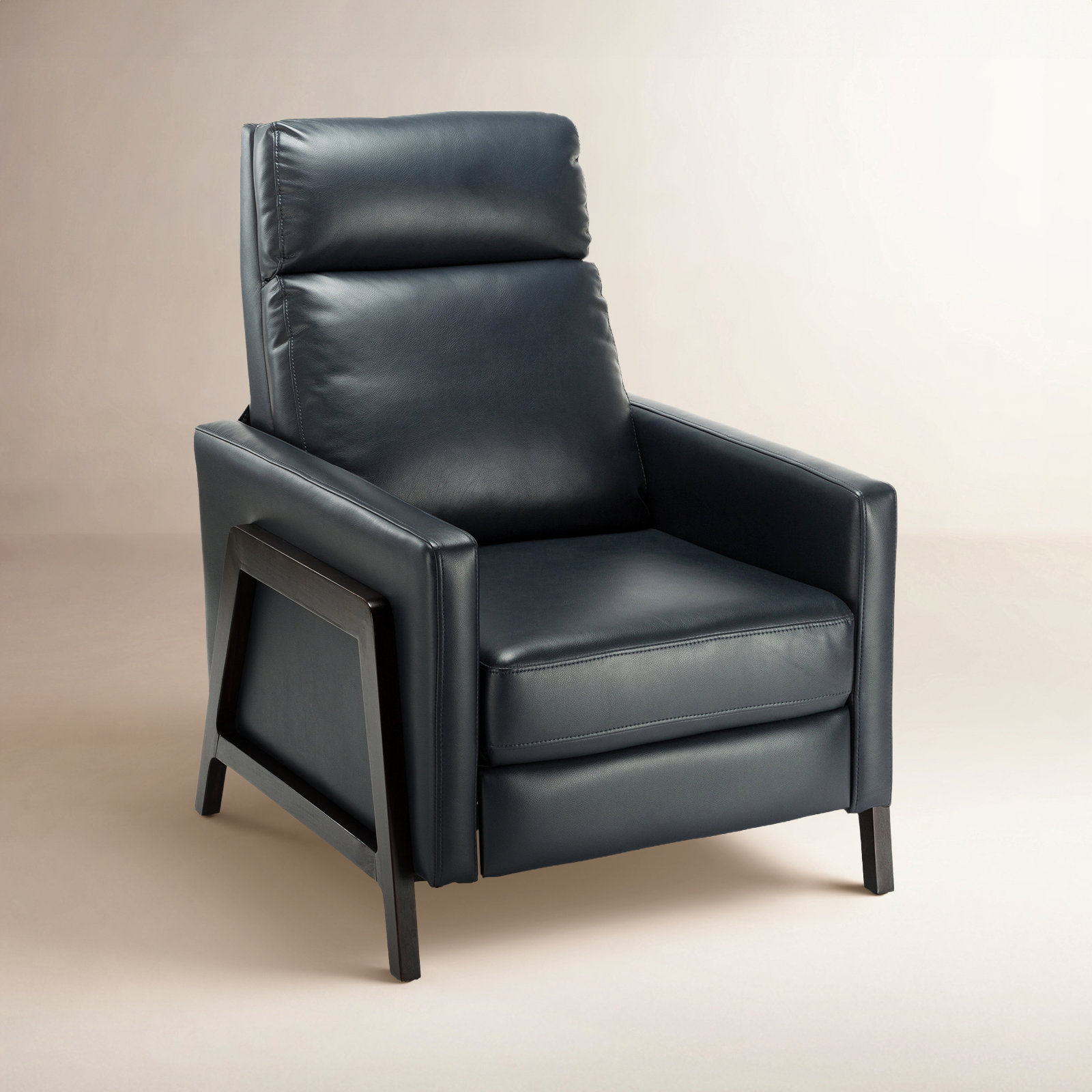 Bosse Vegan Leather Recliner, Black Performance Faux Leather