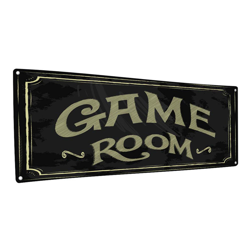 Panneau en métal de style salle de jeux