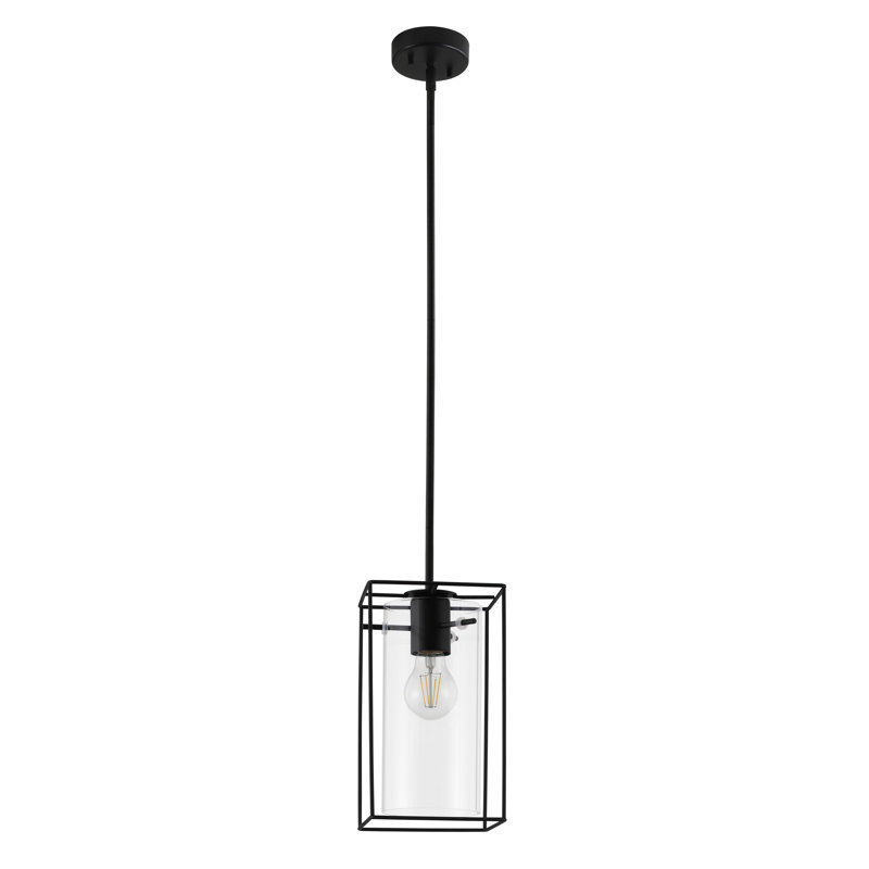 Aidah 1 - Light Structured Black Lantern Pendant