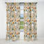 Scandinavian Midcentury Bliss - Rideau Mid-Century - Rideau géométrique occultant en velours - 1 panneau-107539364