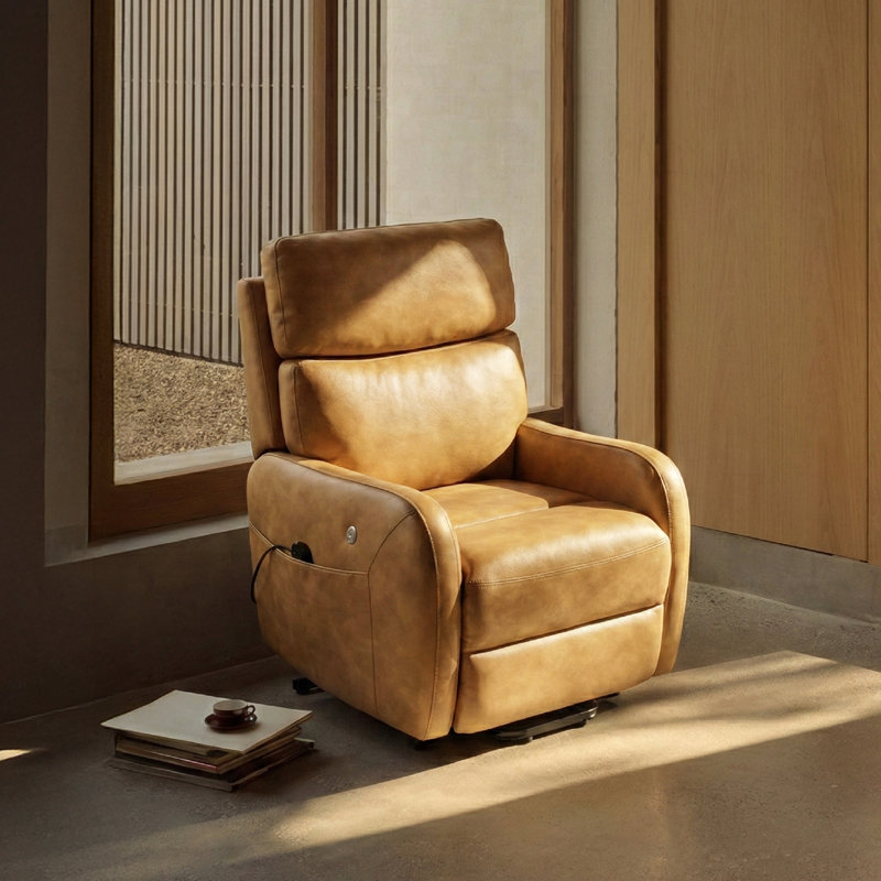 33'' Oversized Power Lift Recliner Chair With Heat & Massage – Dual Motor Electric Lift Assist, Super Soft Padding