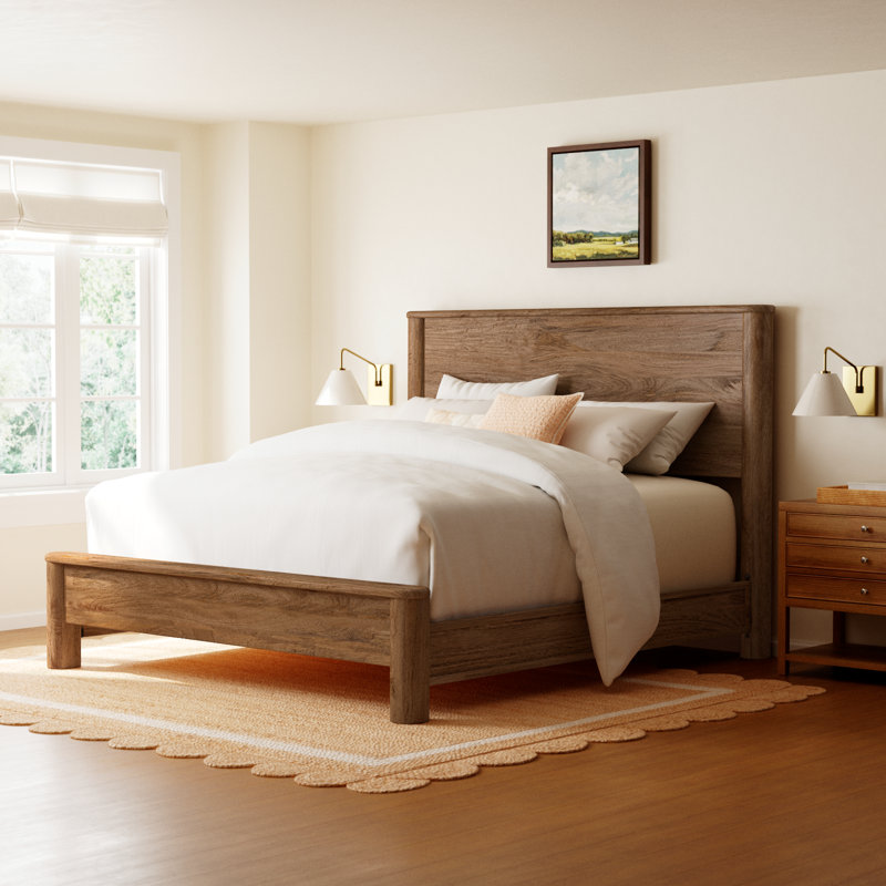 Quinn Solid Wood Platform Bed, King