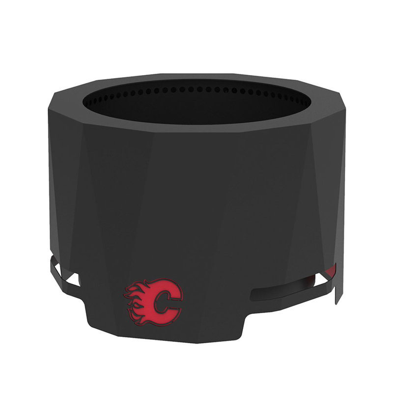 Round Steel Smokeless Fire Pit, Calgary Flames