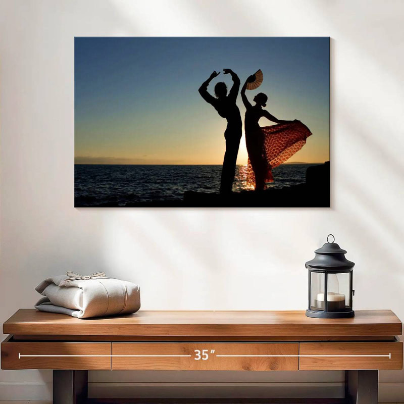 Enn, silhouette de danseurs espagnol, H 16 po x l 24 po