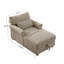 Chaise longue de rangement rembourrée de 37,4 po avec dossier réglable (ensemble de 2)-1818298488