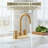 2-Handle 4" Centerset Bathroom Sink Faucet with High-Arc 360° Swivel Spout-123033912