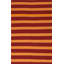 Striped Area Rug in Red/Orange