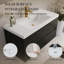 Meuble-lavabo flottant 42 po avec lavabo, meuble de rangement mural avec lavabo à surface solide et tiroirs à fermeture en douceur 42 po