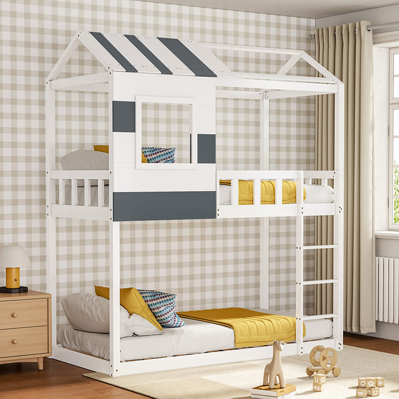 Small Single (2'6) Bunk Bed with Built-in Ladder Included