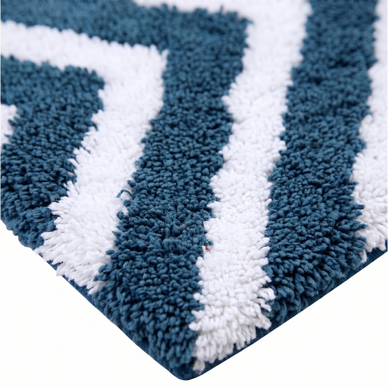 Ensemble de tapis et de tapis pour salle de bain en microfibre 2 pièces - doux, absorbant et antidérapant, Aqua