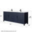Beckett 84" Freestanding Double Bathroom Vanity with Cultured Marble Top-52605369-52605372-61131905