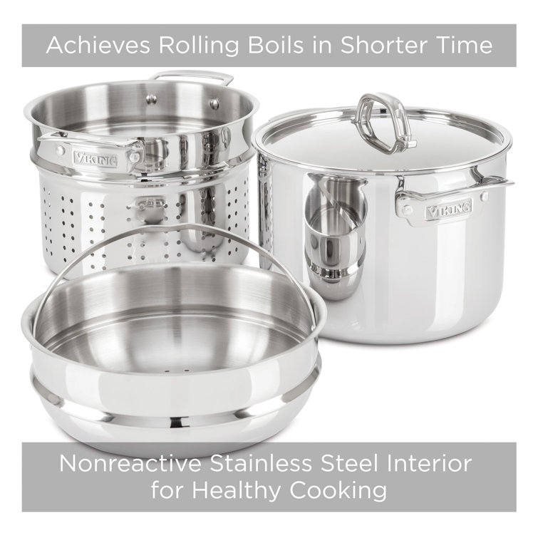 All-clad Stainless Steel 12-Quart Multi Cooker Cookware Set, 3