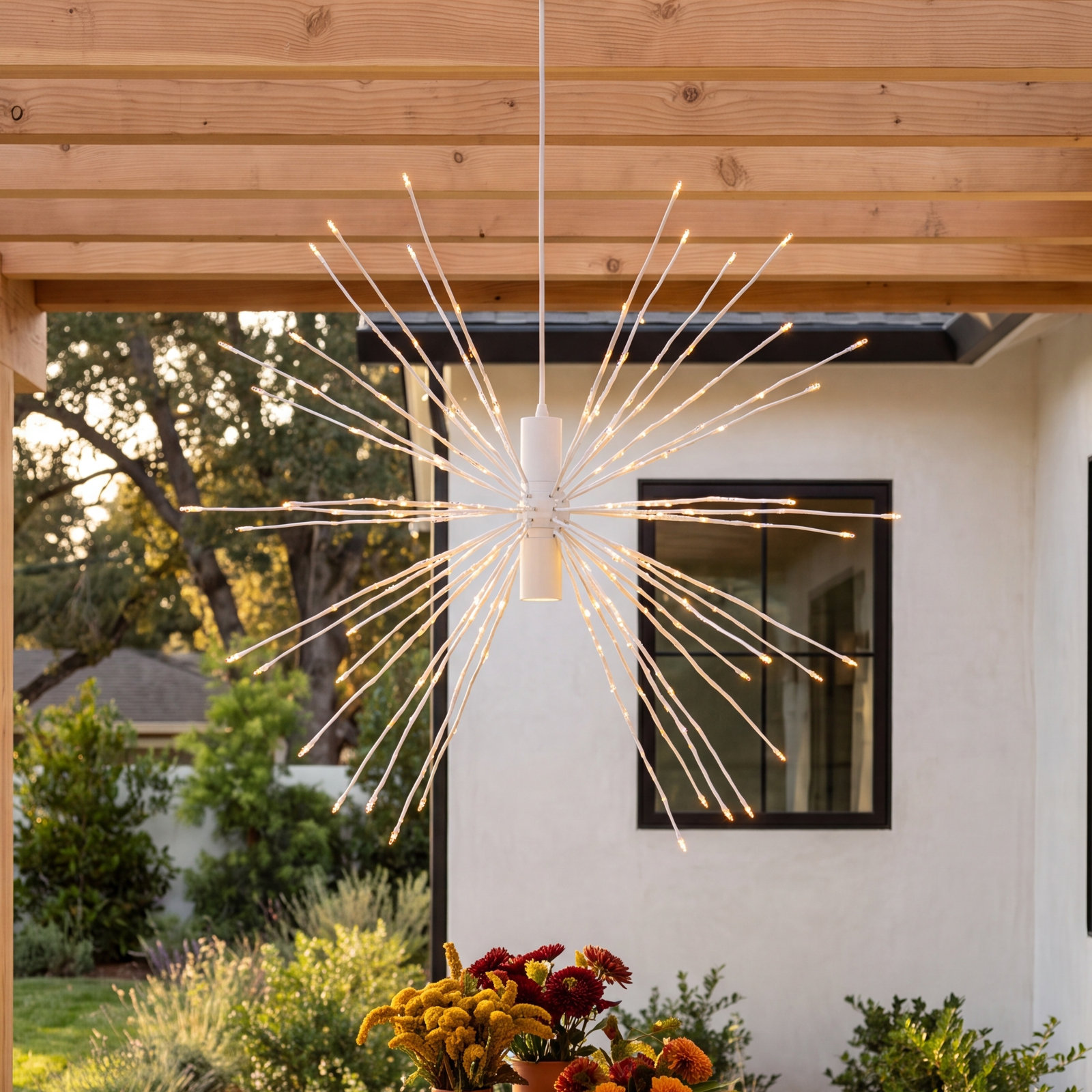 24" Starburst Hanging Light Sphere