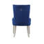 Chaise avec accoudoirs capitonnée en velours bleu Hallmark