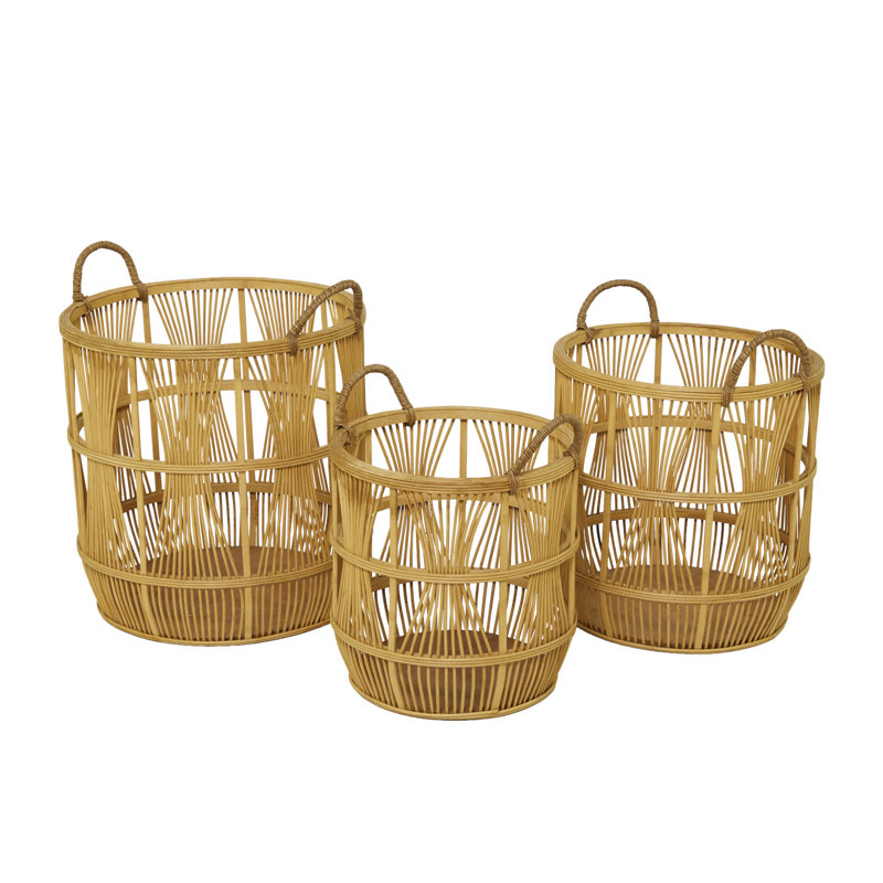 Ensemble de 3 paniers en bambou