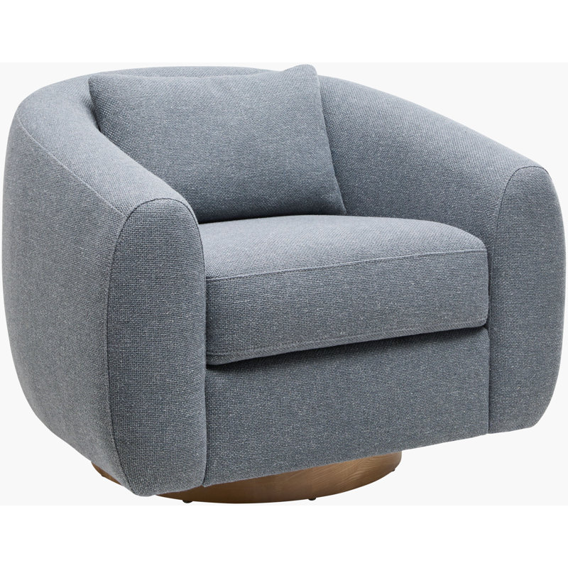 Becki Owens x Surya Loma Swivel Chair, Blue