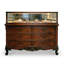 Armoire de rangement pour bijoux en bois massif noisette avec compartiments de style tiroir