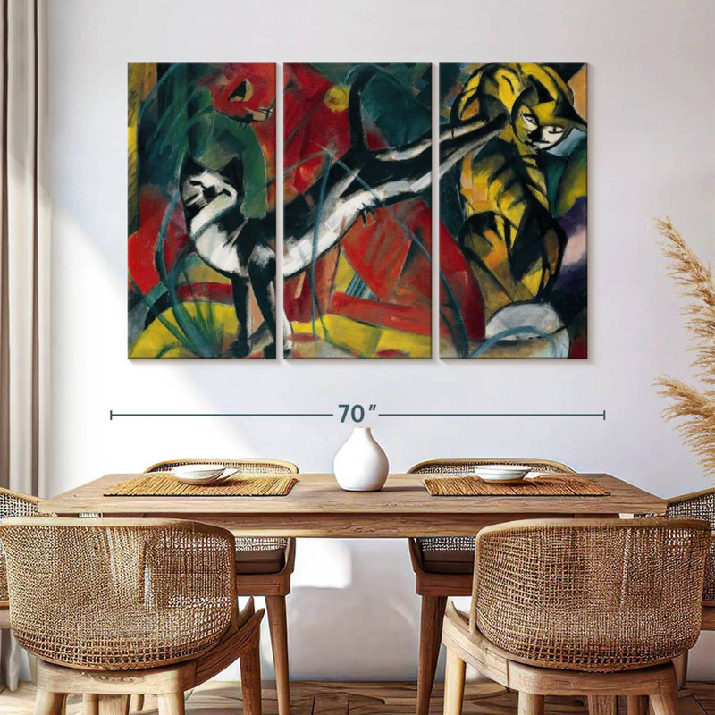 Three Cats 1913, 42" H x 65" W