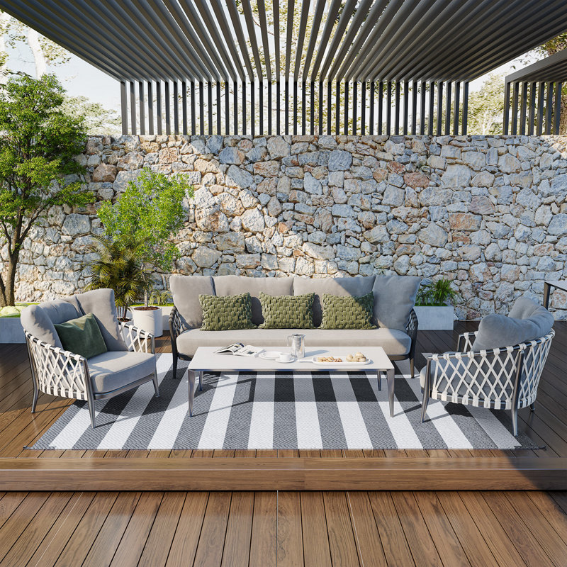 Outsunny Reversible Outdoor Rug