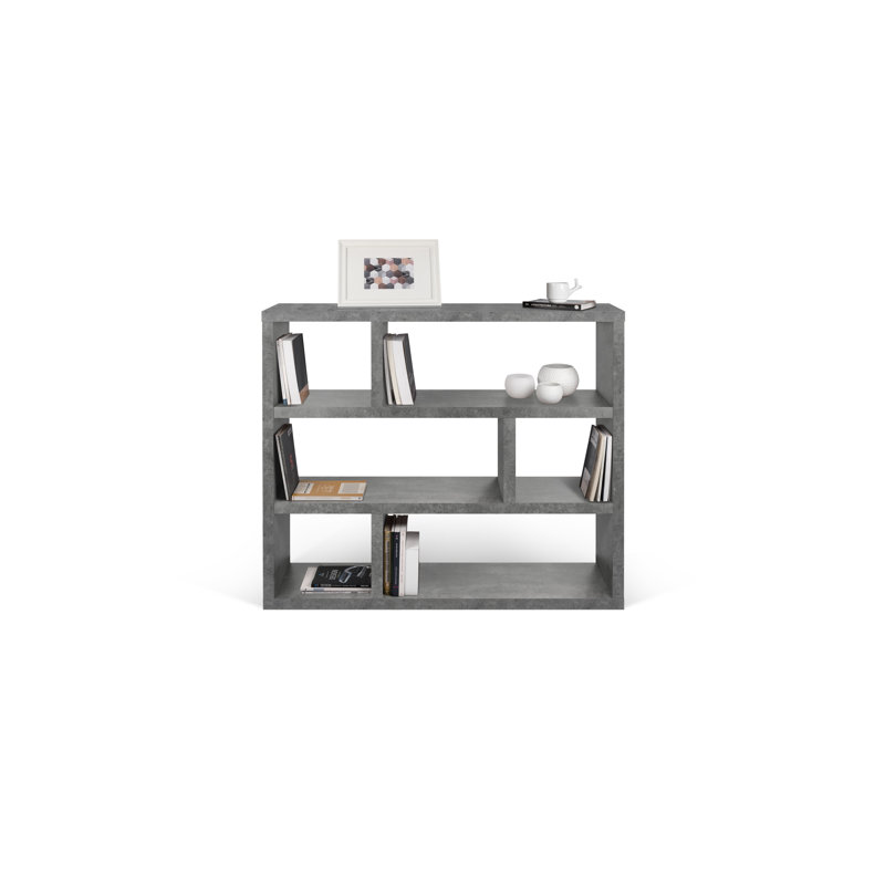 Tonto 105cm H x 120cm W Standard Bookcase, Concrete