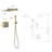 Wall Mounted 12" Rainfall Shower Head with Handheld Shower and Rough-in Valve-88476036