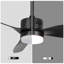 Ventilateur de lustre d'intérieur de 46 pouces, ventilateur de plafond noir moderne avec lumières et télécommande, ventilateur de plafond réversible à 6 vitesses pour la chambre à coucher