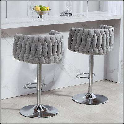 Ensemble de 2 tabourets de bar pivotants 360 °
